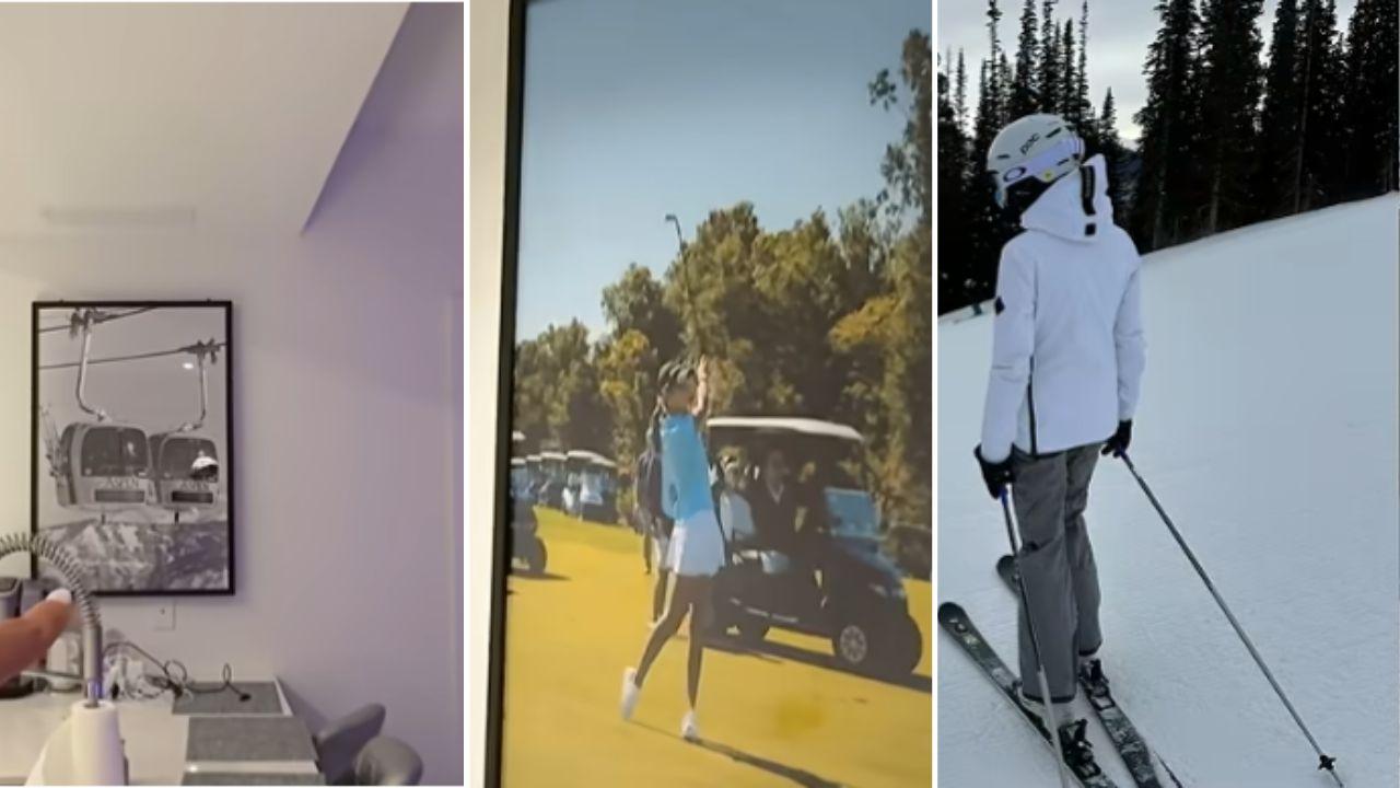 Image of pictures that Trump with which has decorated her college apartment.