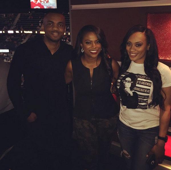 Claudia jordan kandi burruss atlanta hawks basketball game 02