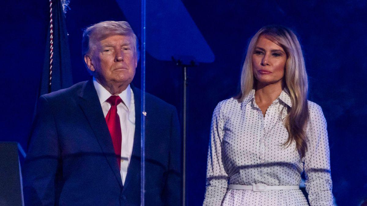 Image of The comedian imagined Melania Trump escaping through a White House window.
