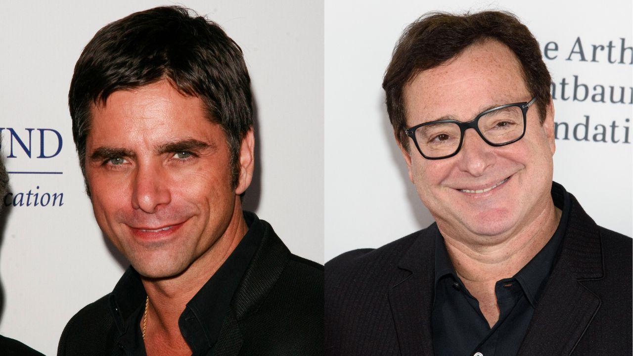 Split image of John Stamos and Bob Saget.