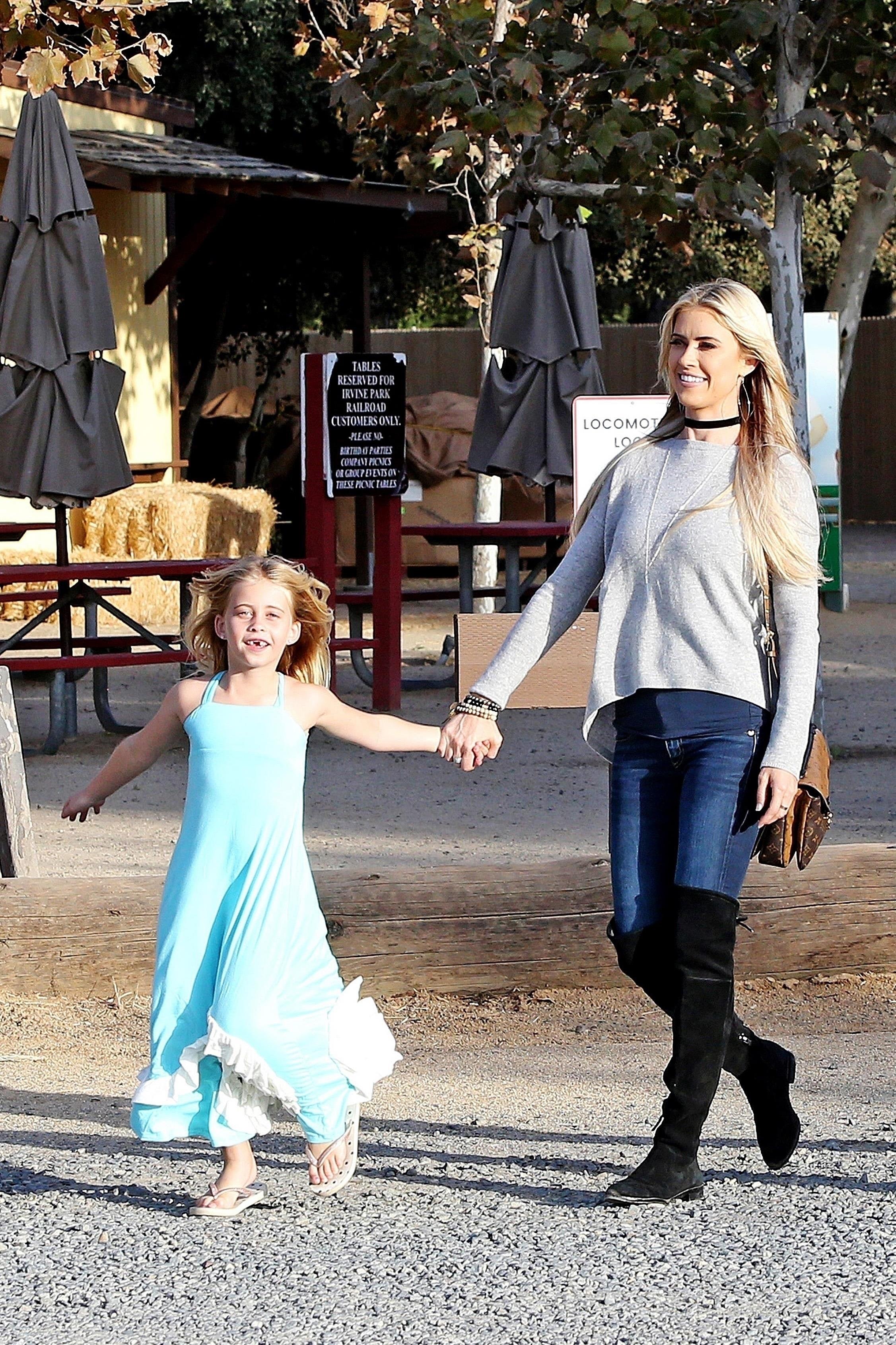 *EXCLUSIVE* Christina El Moussa and her little Pumpkin Patch Kids get ready for Halloween