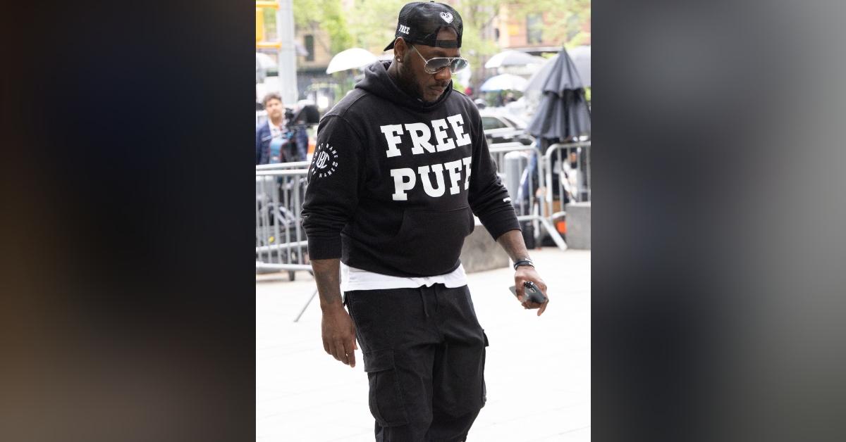 sean diddy combs friend free puff shirt son justin trafficking trial begins photos