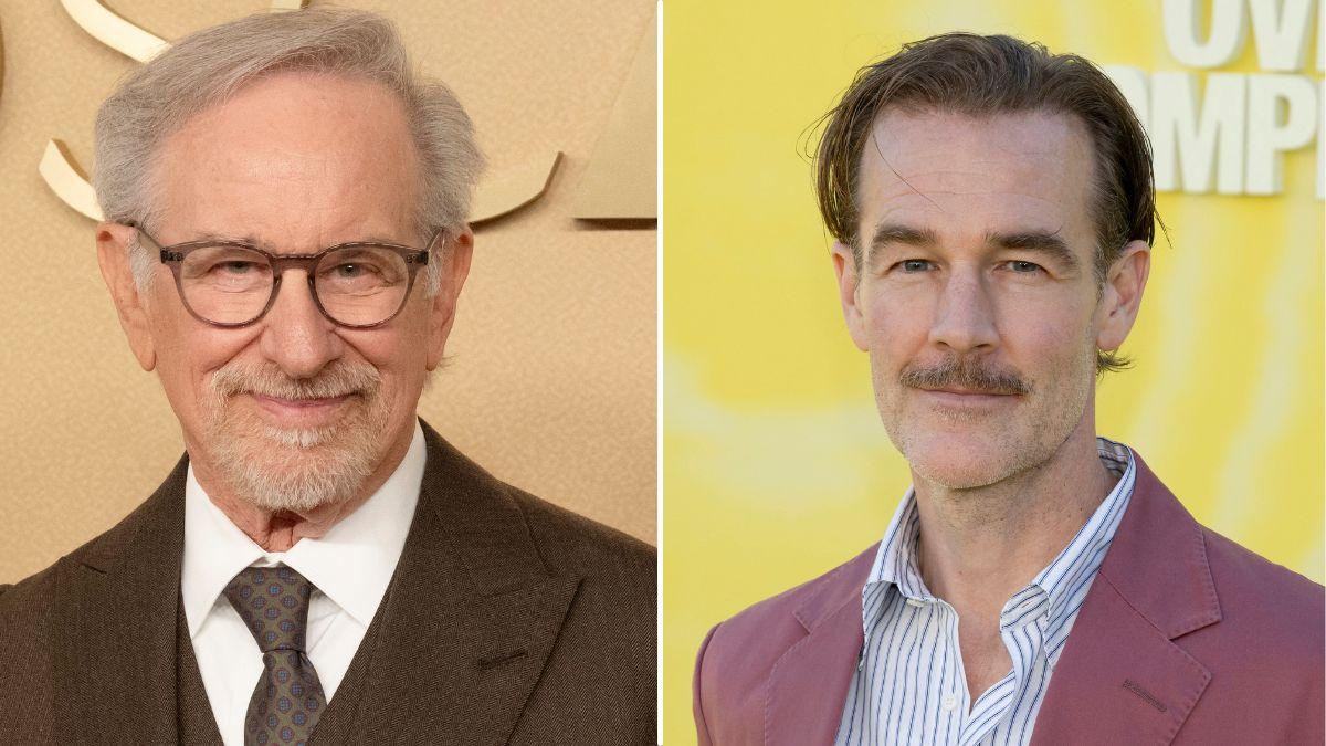 split of Steven Spielberg, James Van Der Beek. 