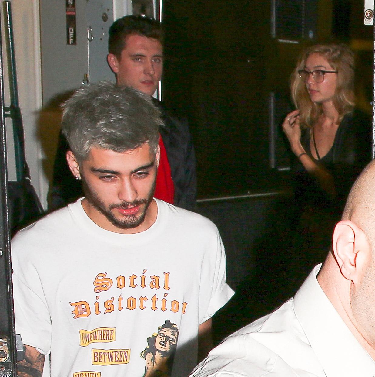 *EXCLUSIVE* Zayn Malik and Gigi Hadid leave a date night at Nice Guy