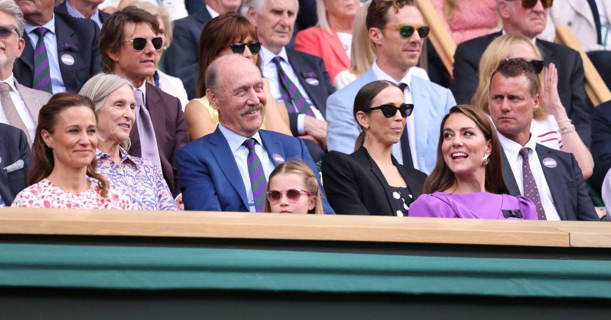 pippa and kate middleton with princess charlotte at wimbledon