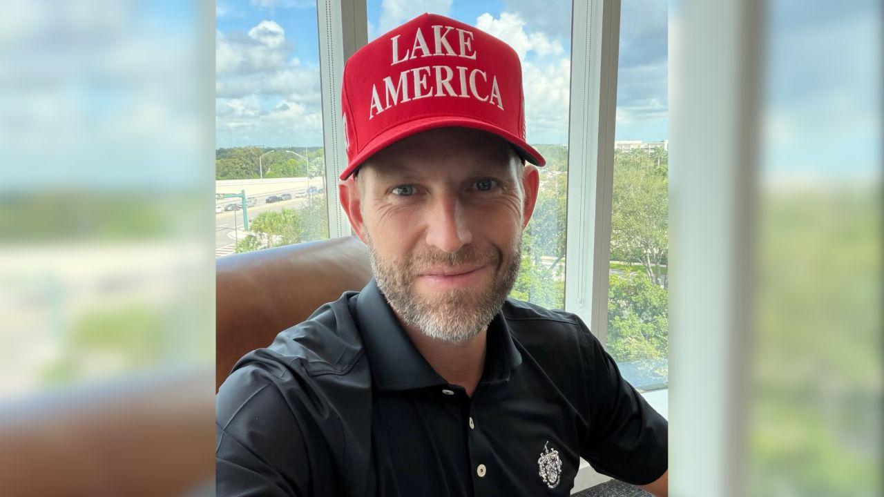 Image of The late-night host also poked fun at Donald Trump’s Lake America merchandise.