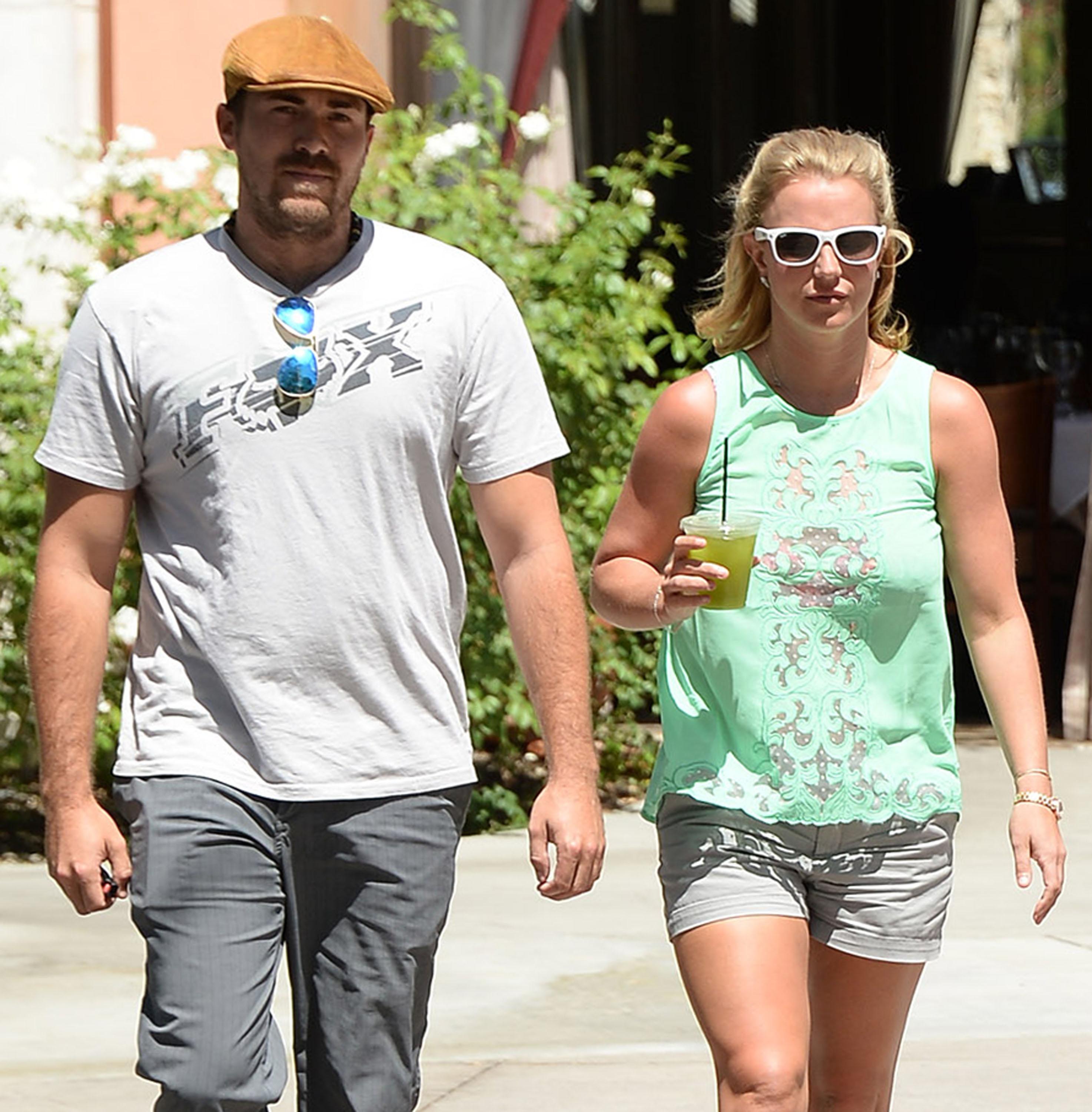 Britney Spears and her boyfriend David Lucado have lunch in Calabasas, CA