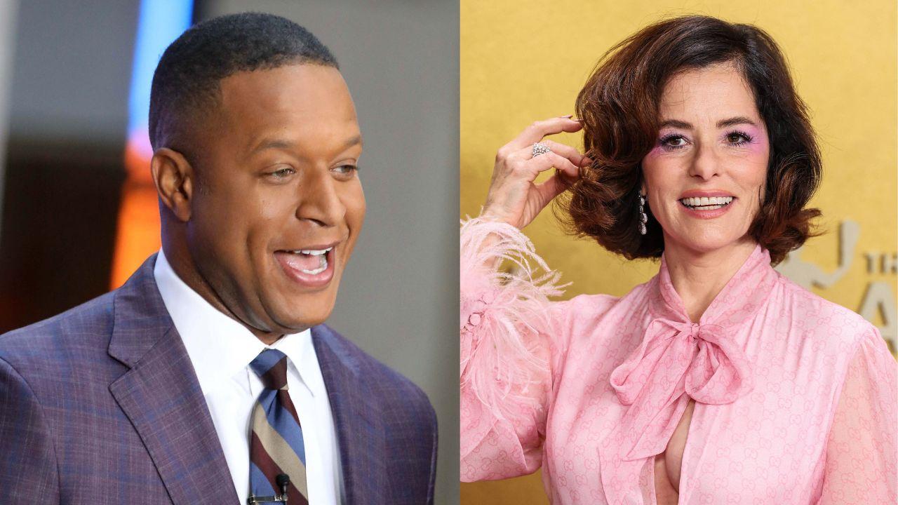 Split image of Craig Melvin and Parker Posey.