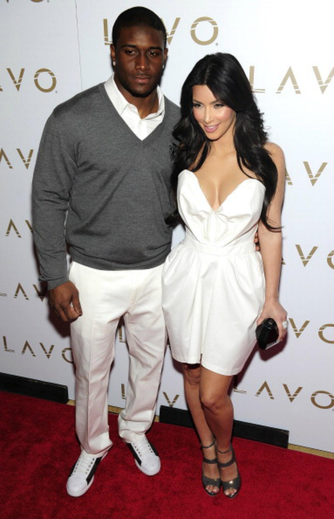 Reggie Bush and Kim Kardashian on the red carpet