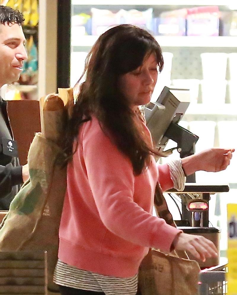 EXCLUSIVE: Shannen Doherty keeps a GYM ready look as she is spotted shopping in Malibu.