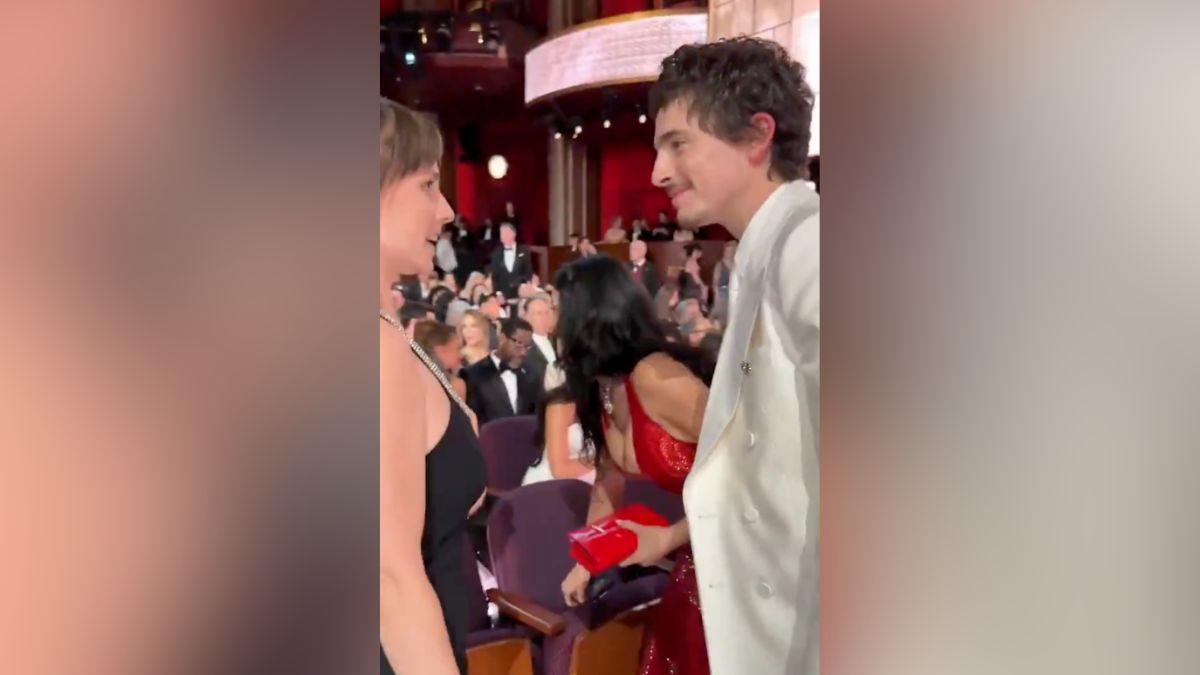 Image of Conan O'Brien referenced Timothée Chalamet's ballet and opera controversy at the Oscars.