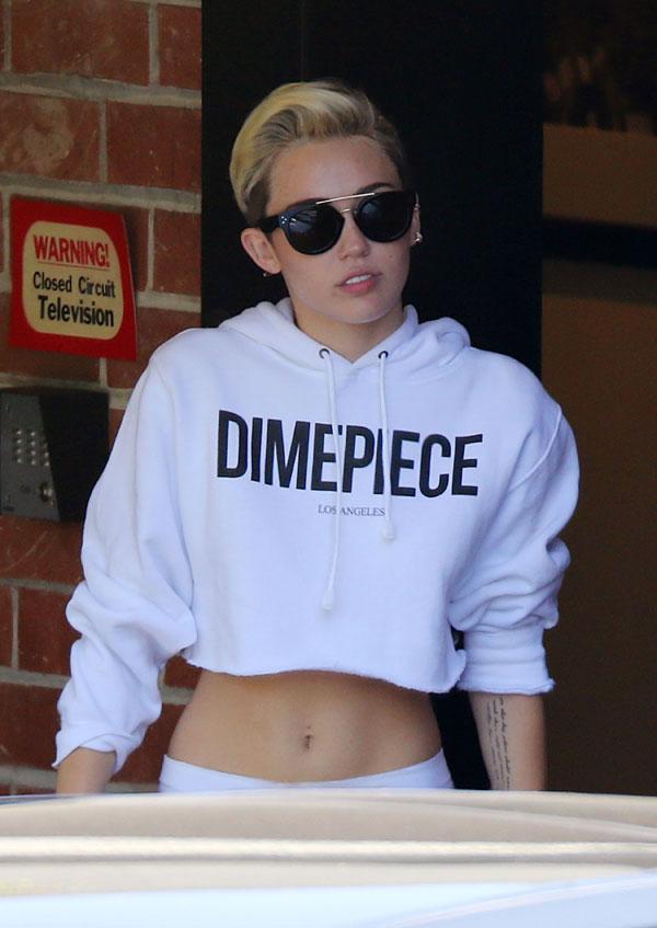 Miley Cyrus Cropped Dime Piece Hoodie