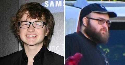 A throwback photo of Angus T. Jones and a current day photo of the actor.