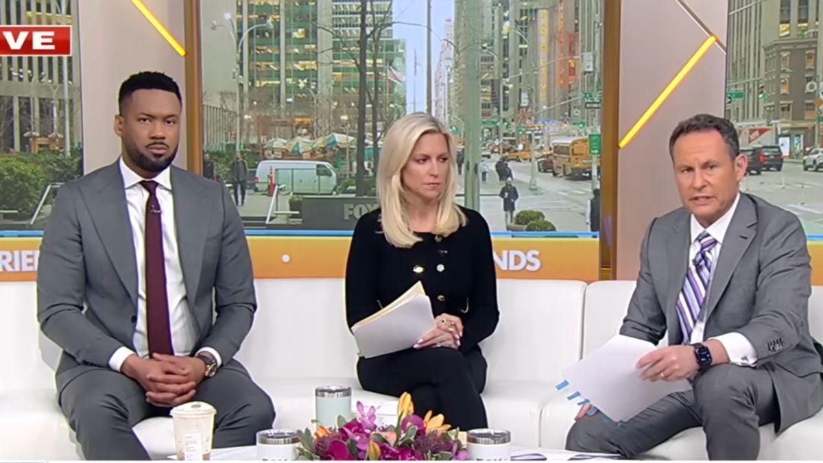 Image of Fox News hosts criticized the late-night joke.