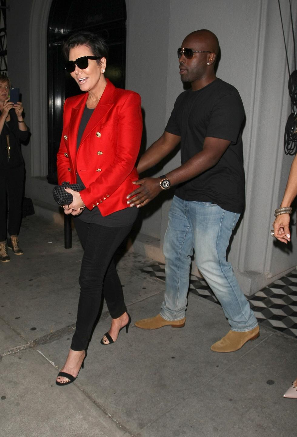 Kris Jenner and her boyfriend dine out with Kyle Richards at Craig&#8217;s restaurant in West Hollywood, CA