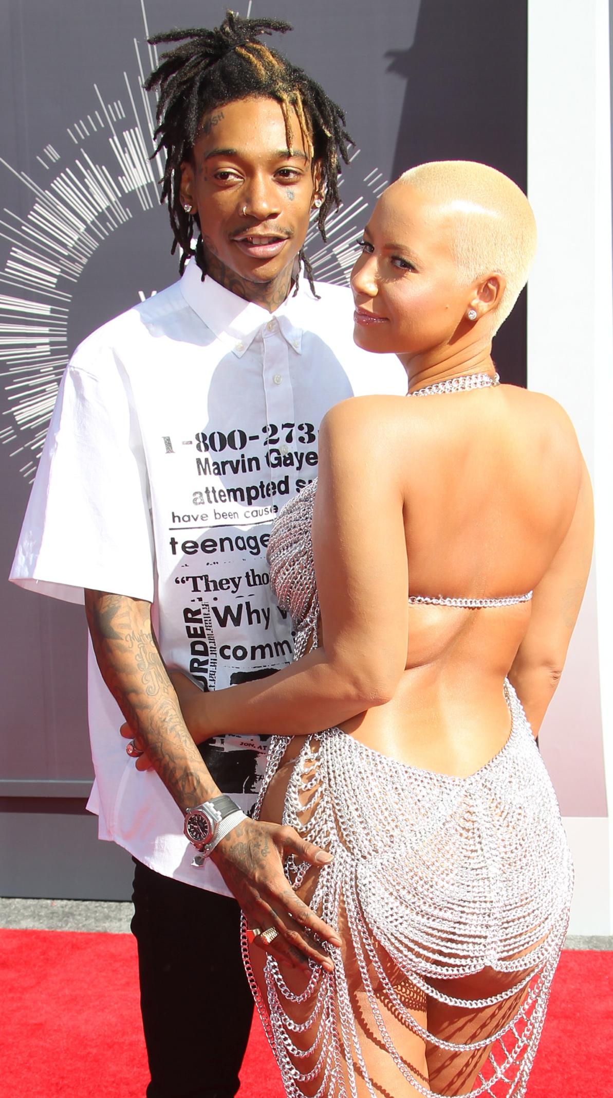 INGLEWOOD, CA &#8211; AUGUST 24: Wiz Khalifa and Amber Rose arrive at the 2014 MTV Video Music Awards at The Forum on August 24, 2014 in Inglewood, California.