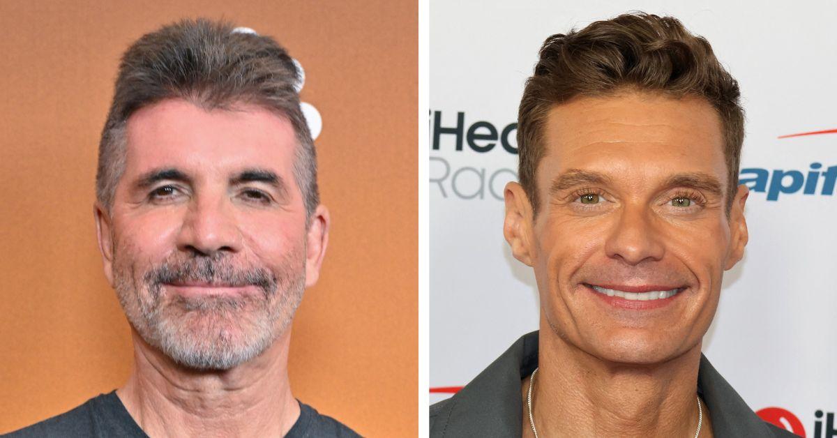 Spit photo of Simon Cowell & Ryan Seacrest