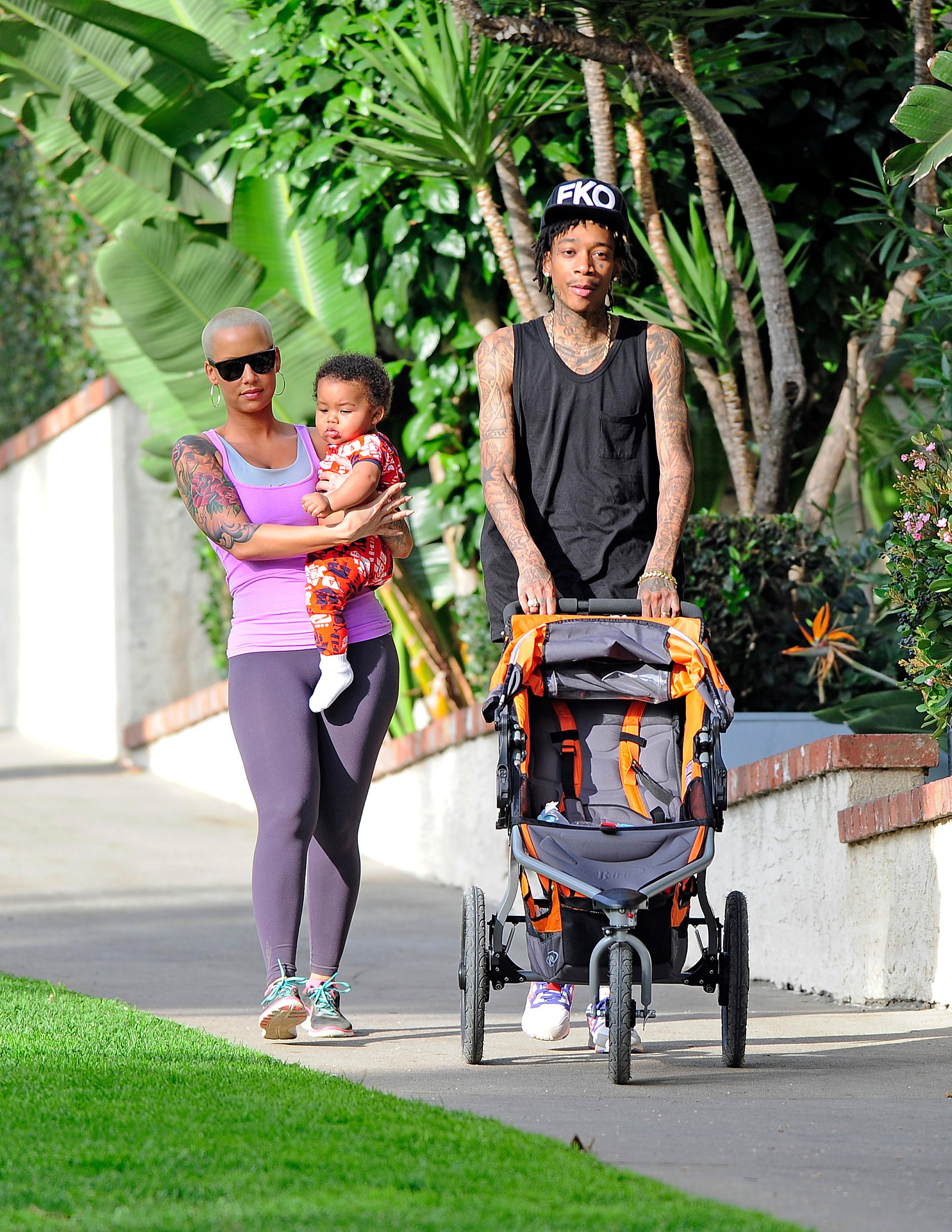 Amber Rose, Whiz Khalifa and Sebastian Taylor out in West Hollywood, CA