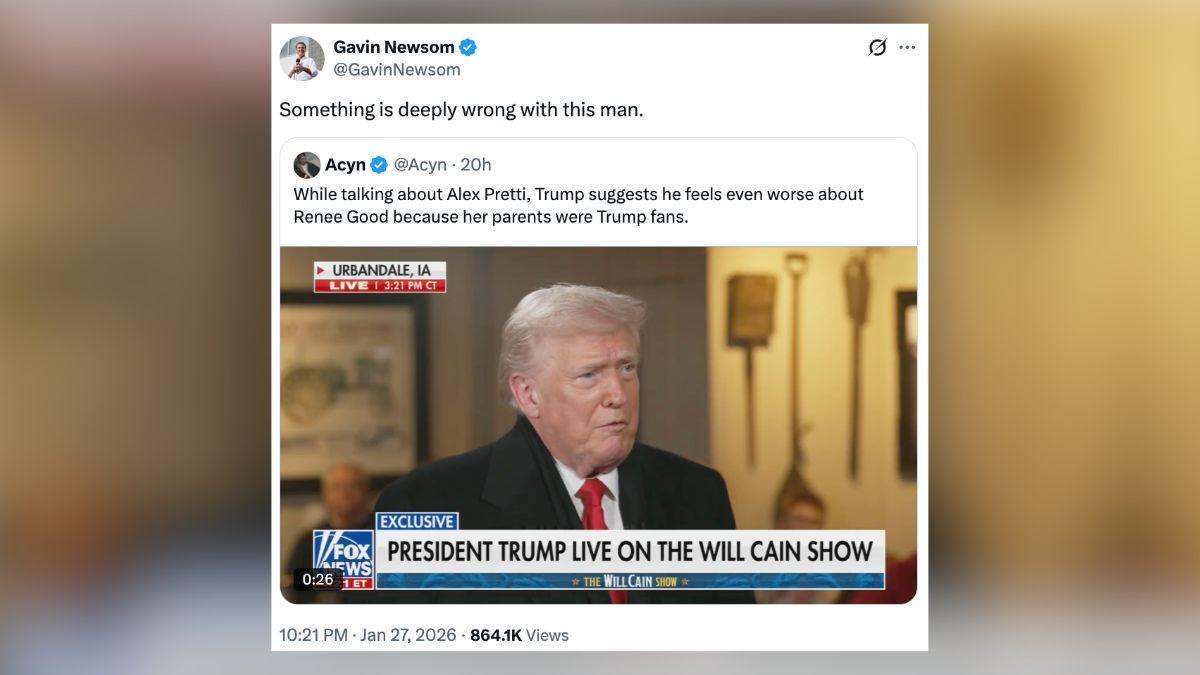 image of Gavin Newsom has become known for criticizing Donald Trump on social media.