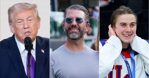 split image of Donald Trump / Donald Trump Jr. / Jack Hughes