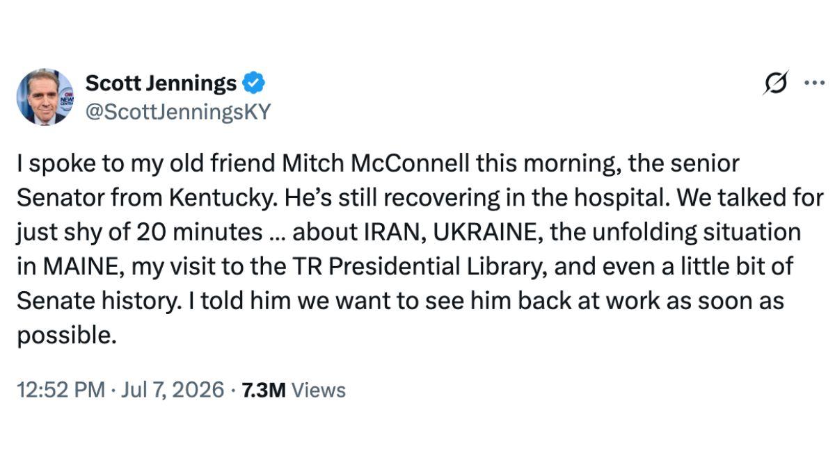 Photo of Scott Jennings claimed he talked to Mitch McConnell about current events.