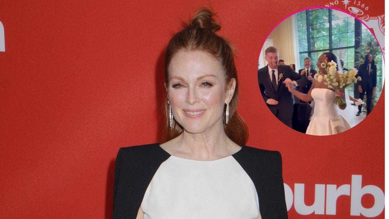 pic of Julianne Moore, her son and his wife.