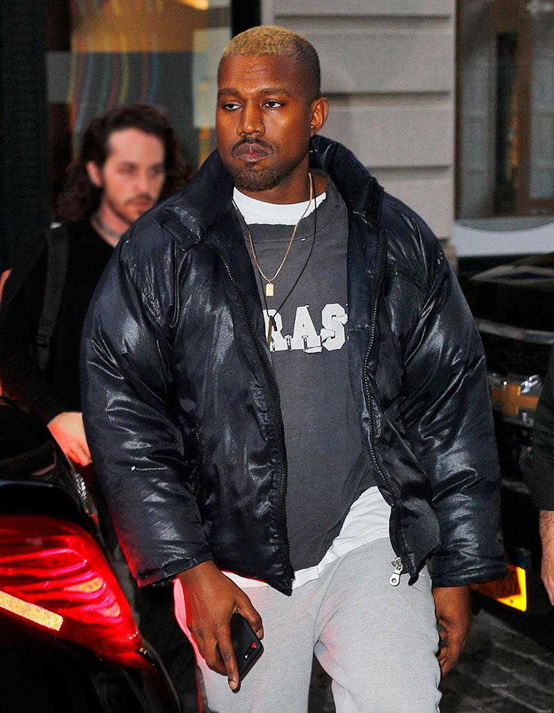 Kanye West looks healthy and relaxed as he is seen SoHo with bleached hair in New York.