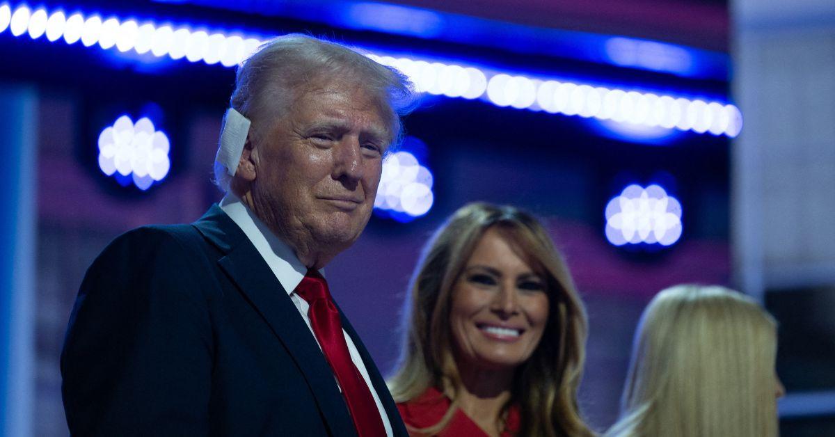 Former President Donald Trump and former First Lady Melania Trump