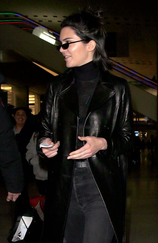 Kendall Jenner arrives in Paris for Fashion Week