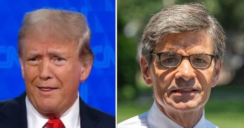 Composite photo of former President Donald Trump and George Stephanopoulos