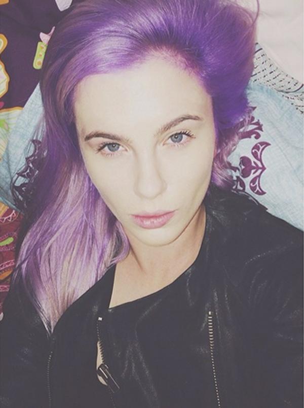 Ireland baldwin purple hair