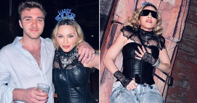 madonna ceebrates new years  pp