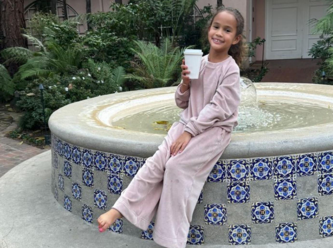 chrissy teigen spends time daughter luna photos