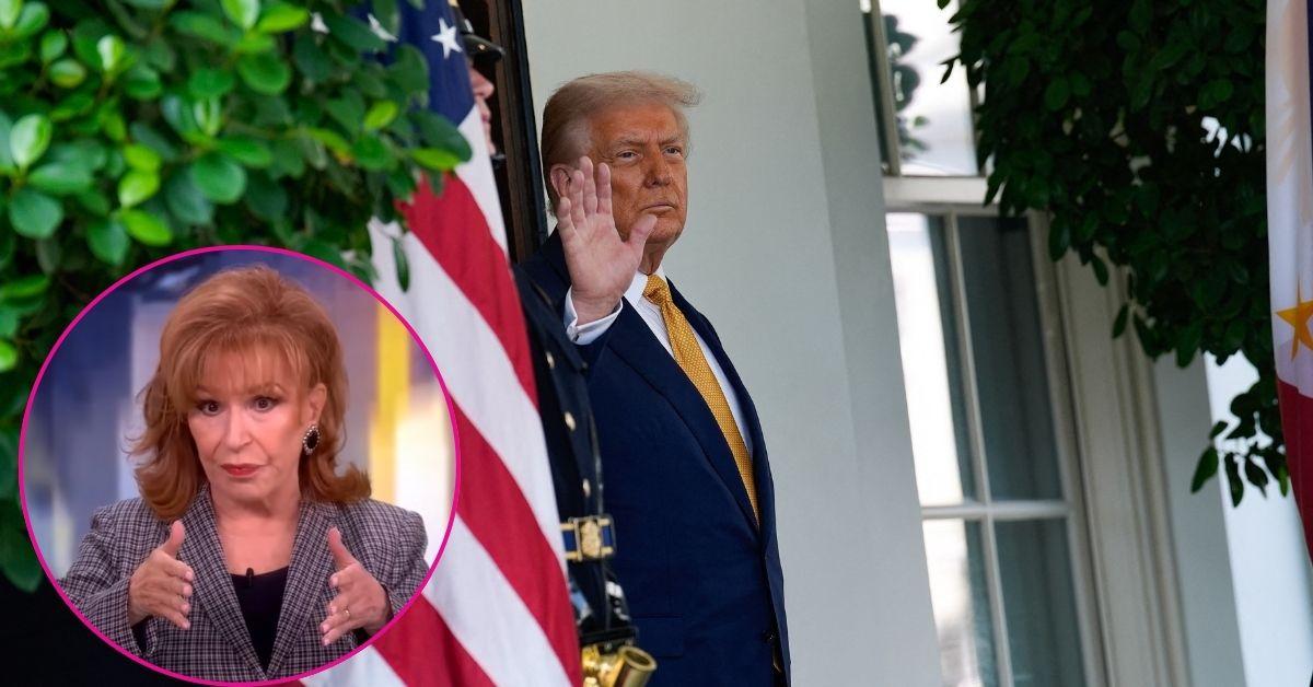 Composite Photos of Joy Behar and Donald Trump