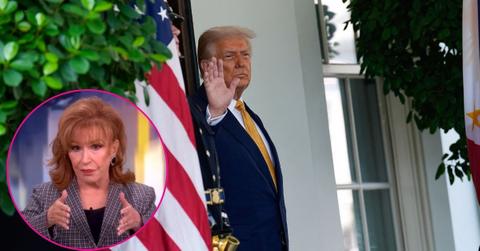 Composite Photos of Joy Behar and Donald Trump