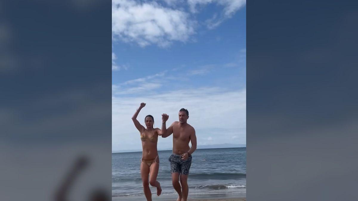 Photo of Jordana Brewster's husband, Mason Morfit, was on deck to celebrate the milestone. 