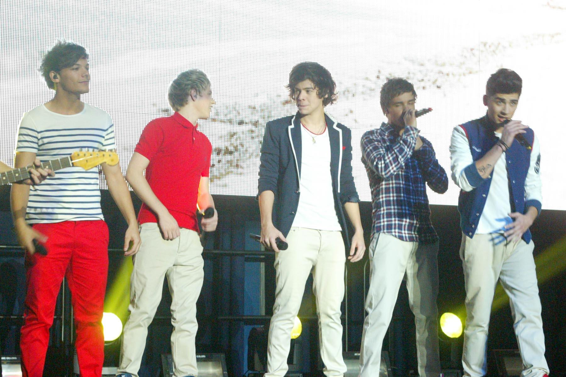 One Direction in concert in Brisbane in 2012