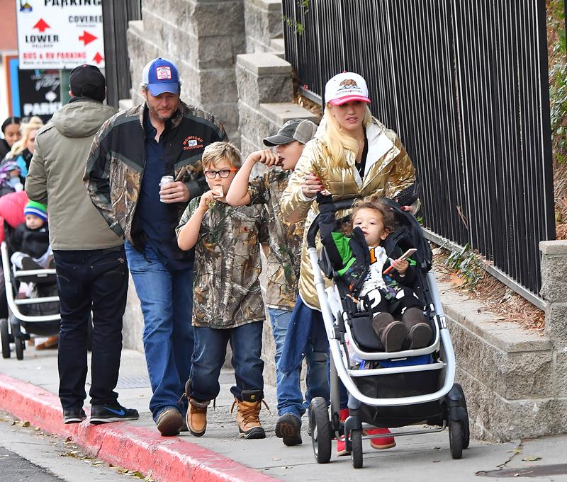 Gwen Stefani and Blake Shelton take the kids out on a road trip to Lake Arrowhead