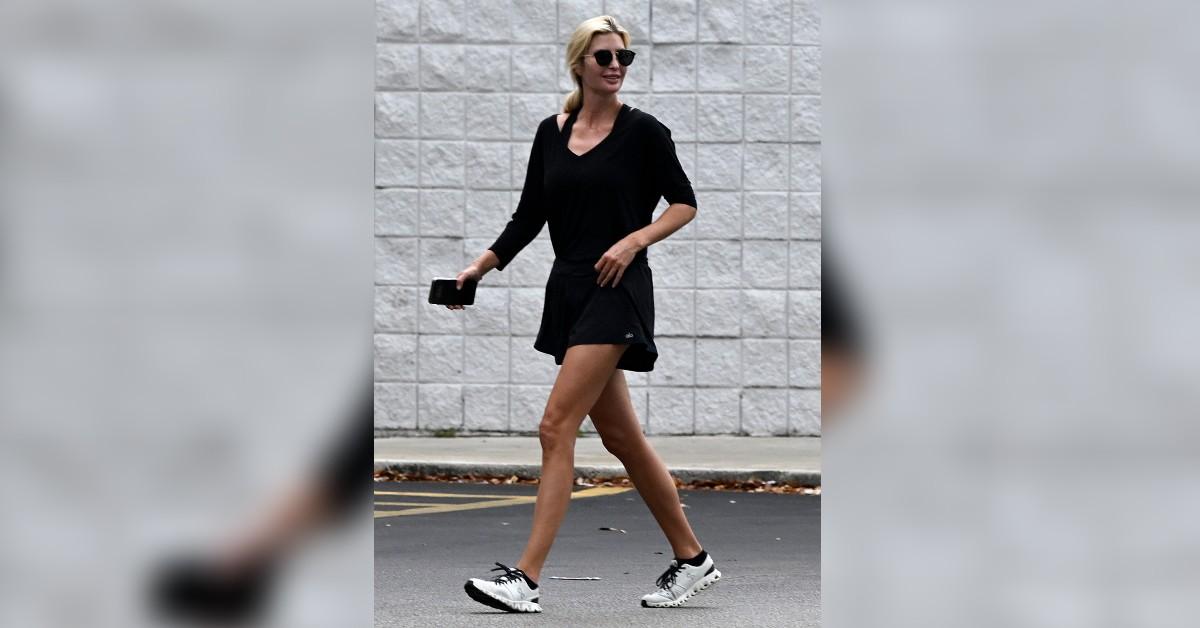ivanka trump shows off tanned legs