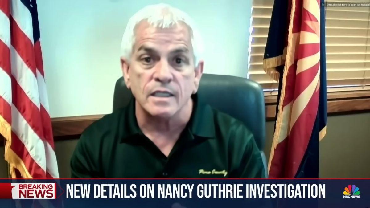 Image of Sheriff Chris Nanos revealed his department may have knowledge of a potential 'motive' in Nancy Guthrie's kidnapping.