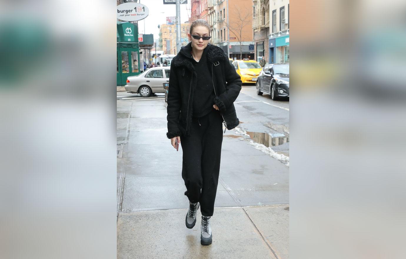 Gigi Hadid shops for food in New York