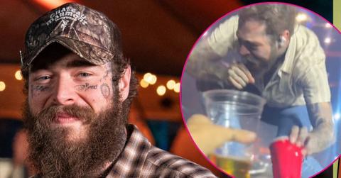 post malone falls stage solo cup