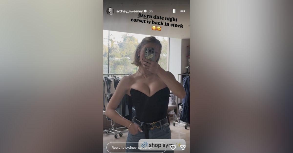 image of Sydney Sweeney shared a mirror selfie on Instagram.