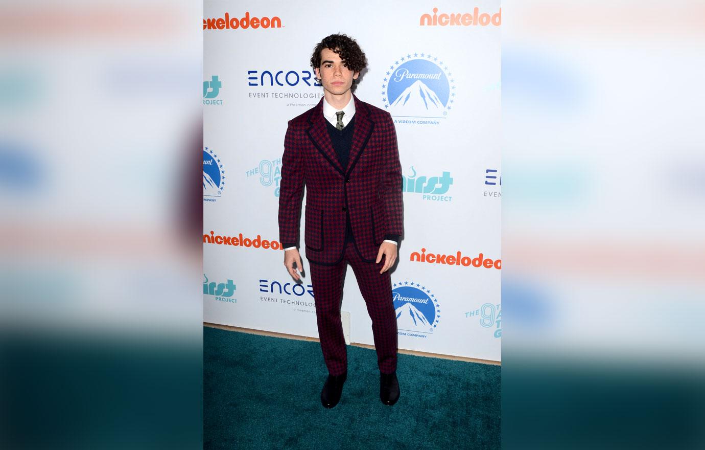 Cameron Boyce Burgundy Suit cameron boyce dead father