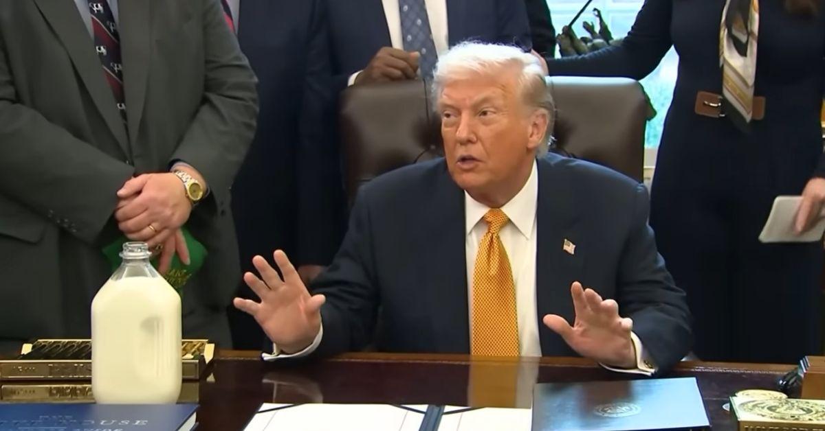 image of The comment was brought up during a milk policy signing.