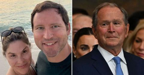 Photo of Jenna Bush Hager, Henry Hager and George W. Bush