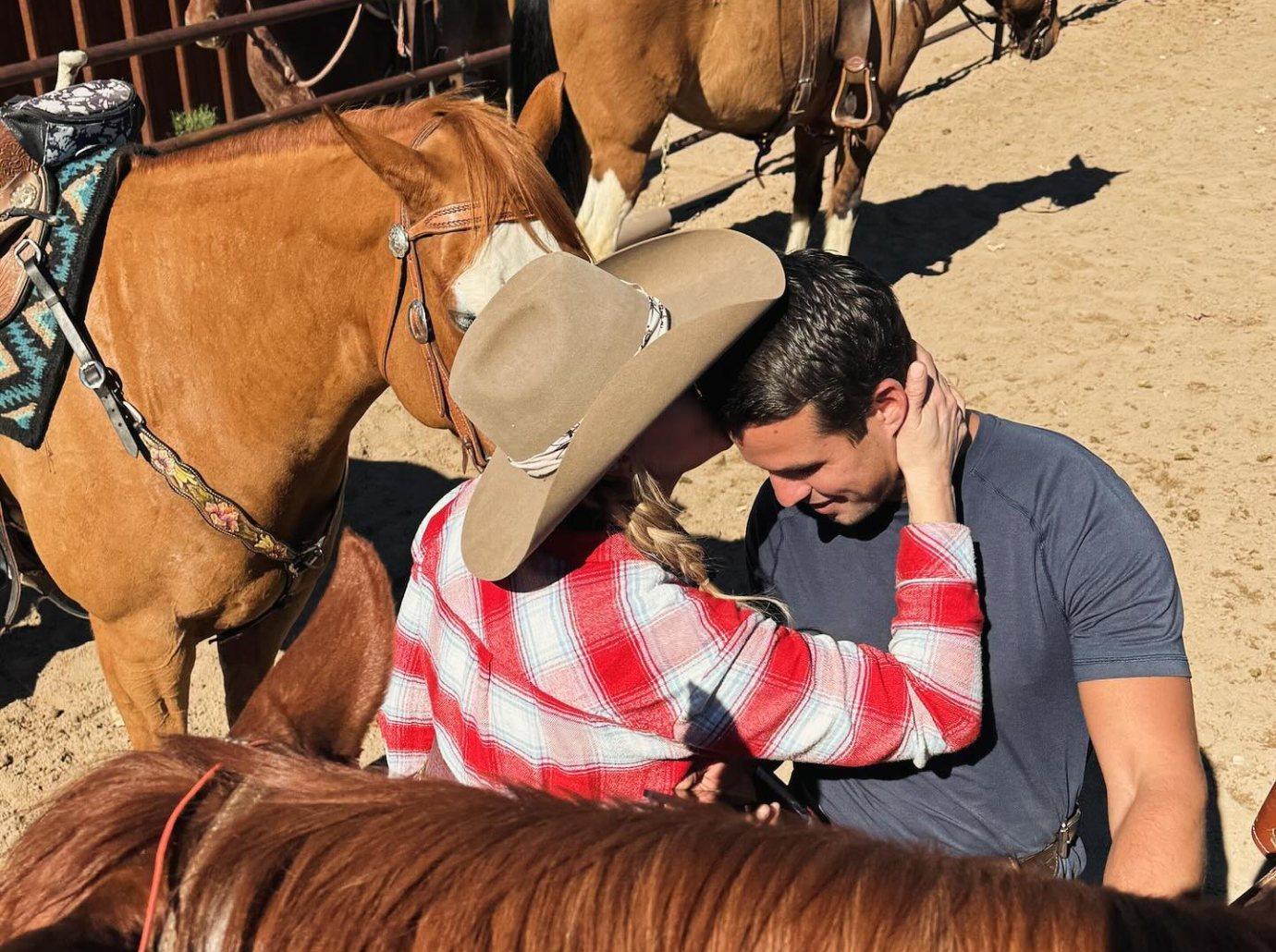 miranda lamberts husband brendan mcloughlin learns ride horse anniversary trip photos