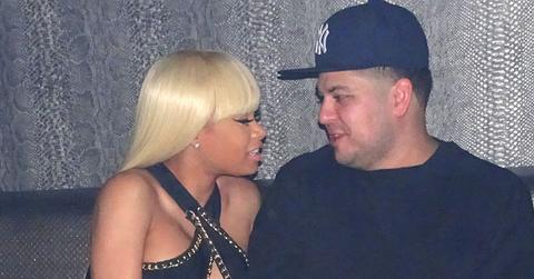 EXCLUSIVE: Fetty Wap meets Rob Kardashian and Blac Chyna at their first official event together as engaged couple, friends of theirs look at her ring inside their vip table