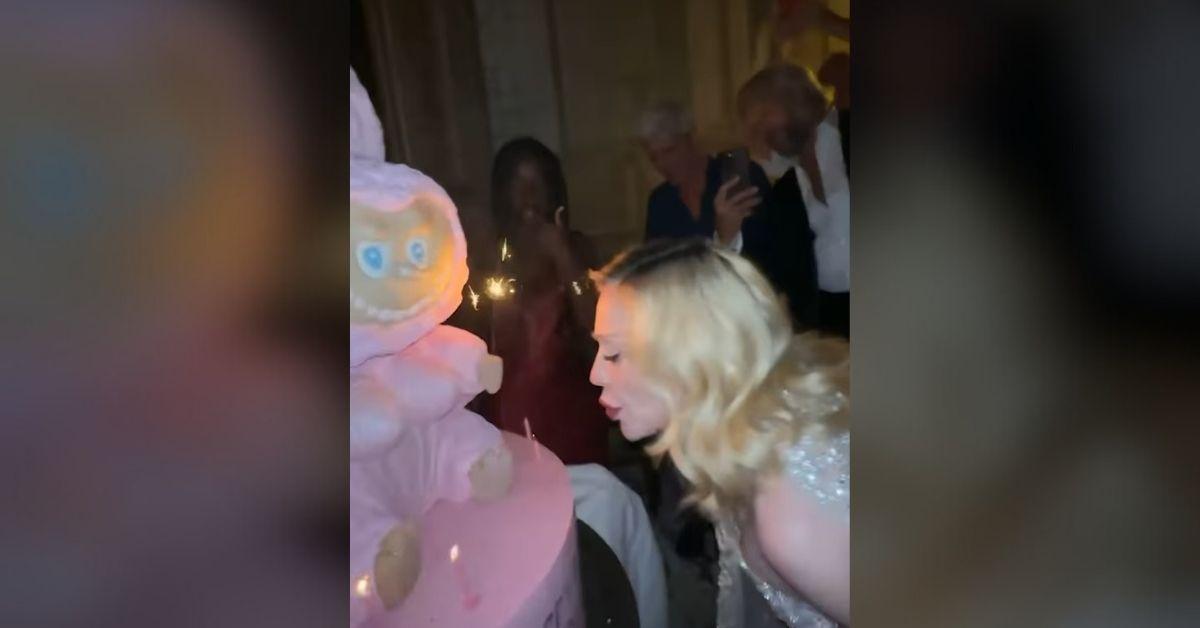 Photo of Madonna enjoyed a large Labubu cake for the milestone.