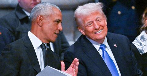 Photo of Barack Obama and Donald Trump.